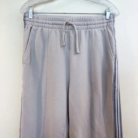 TNA Aritzia Cream Neutral Drawstring Athleisure Loungewear Piped Sweatpants M - Picture 4 of 10